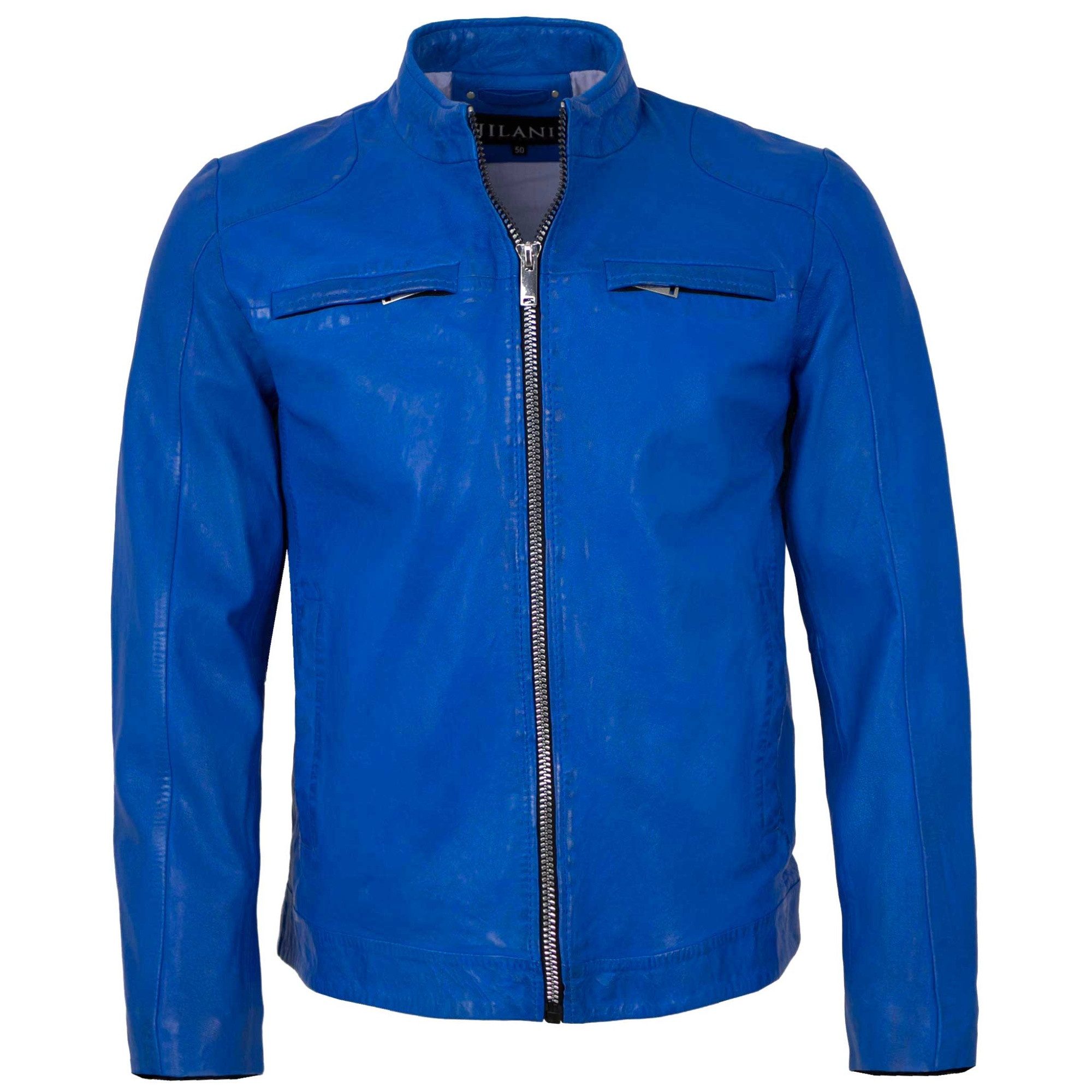Jilani Lederjacke Kawelo Jilani - Herren Lederjacke Lammnappa blau günstig online kaufen