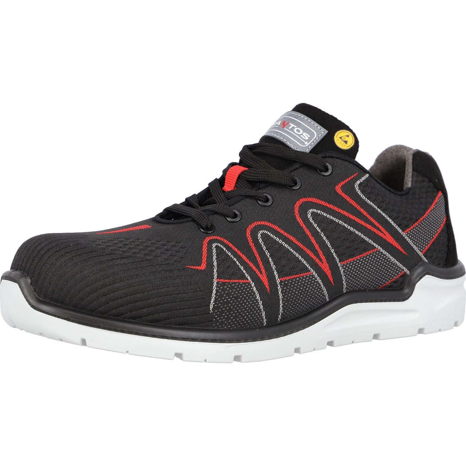Santos Sicherheitshalbschuhe S3 "S46 BLACK RED" Sicherheitsschuh