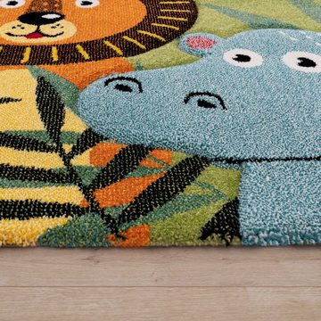 Kinderteppich Kinderteppich Teppich Tier Motiv Dschungel, Paco Home, Läufer, Höhe: 16 mm