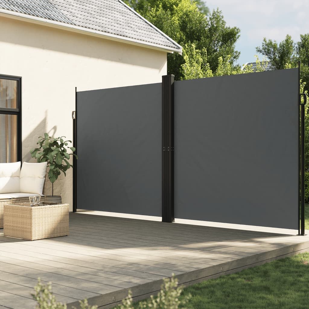 vidaXL Seitenmarkise Seitenmarkise Ausziehbar Anthrazit 220x600 cm