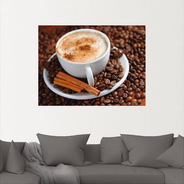 Artland Wandbild Cappuccino - Kaffee, Getränke (1 St), als Alubild, Outdoorbild, Leinwandbild, Wandaufkleber, versch. Größen