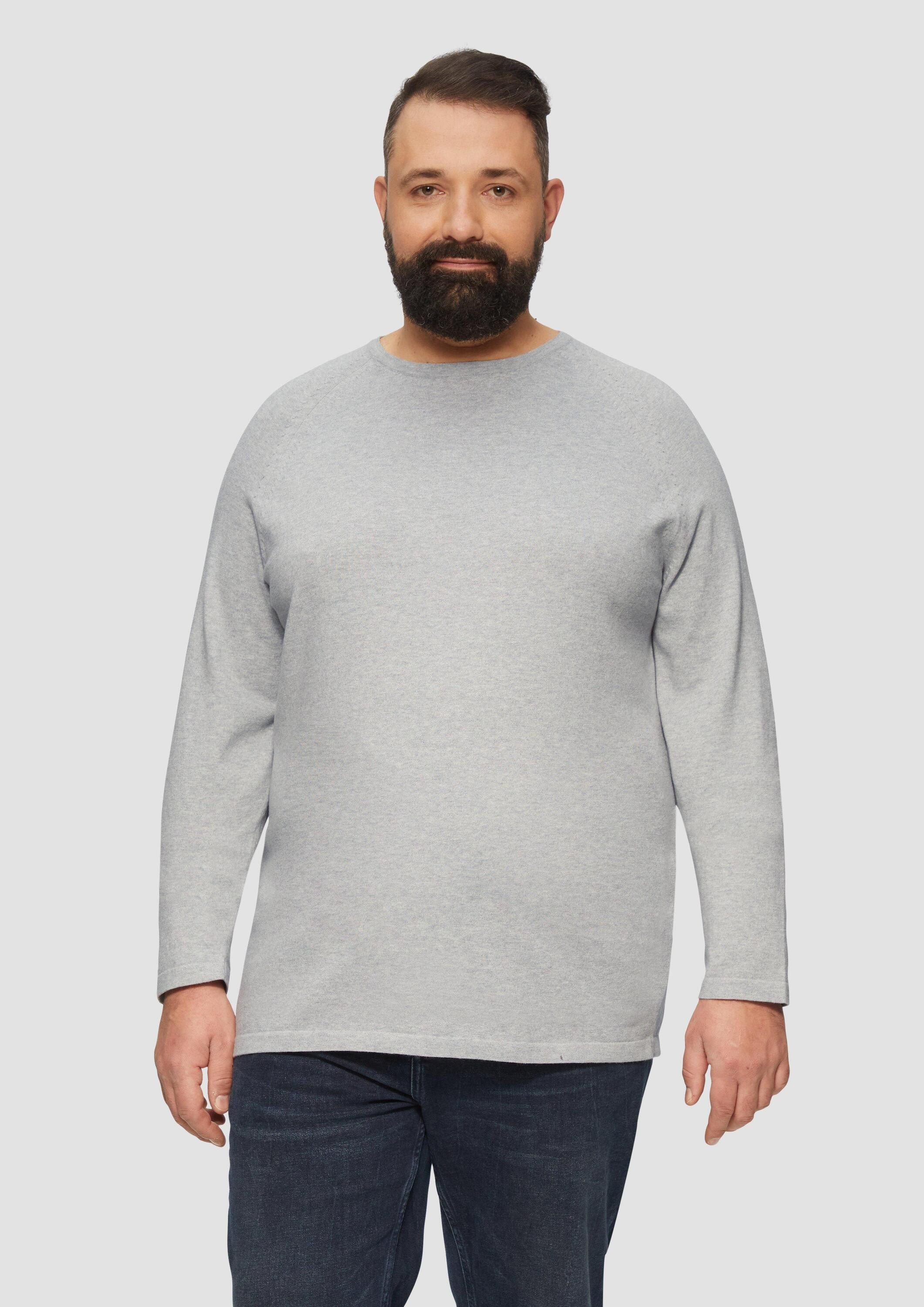 s.Oliver Longpullover Strickpullover Feinstrickpullover mit Raglanärmeln günstig online kaufen