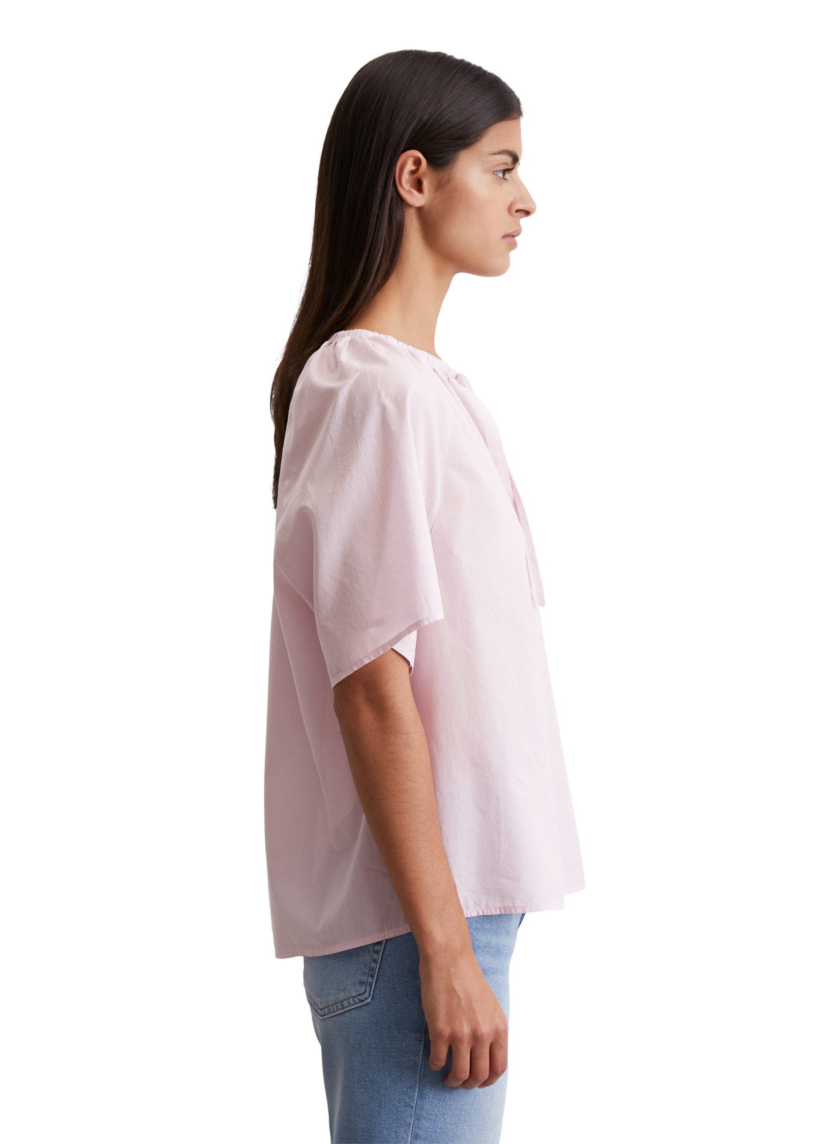 Marc O'Polo Kurzarmbluse aus Baumwoll-Chambray günstig online kaufen