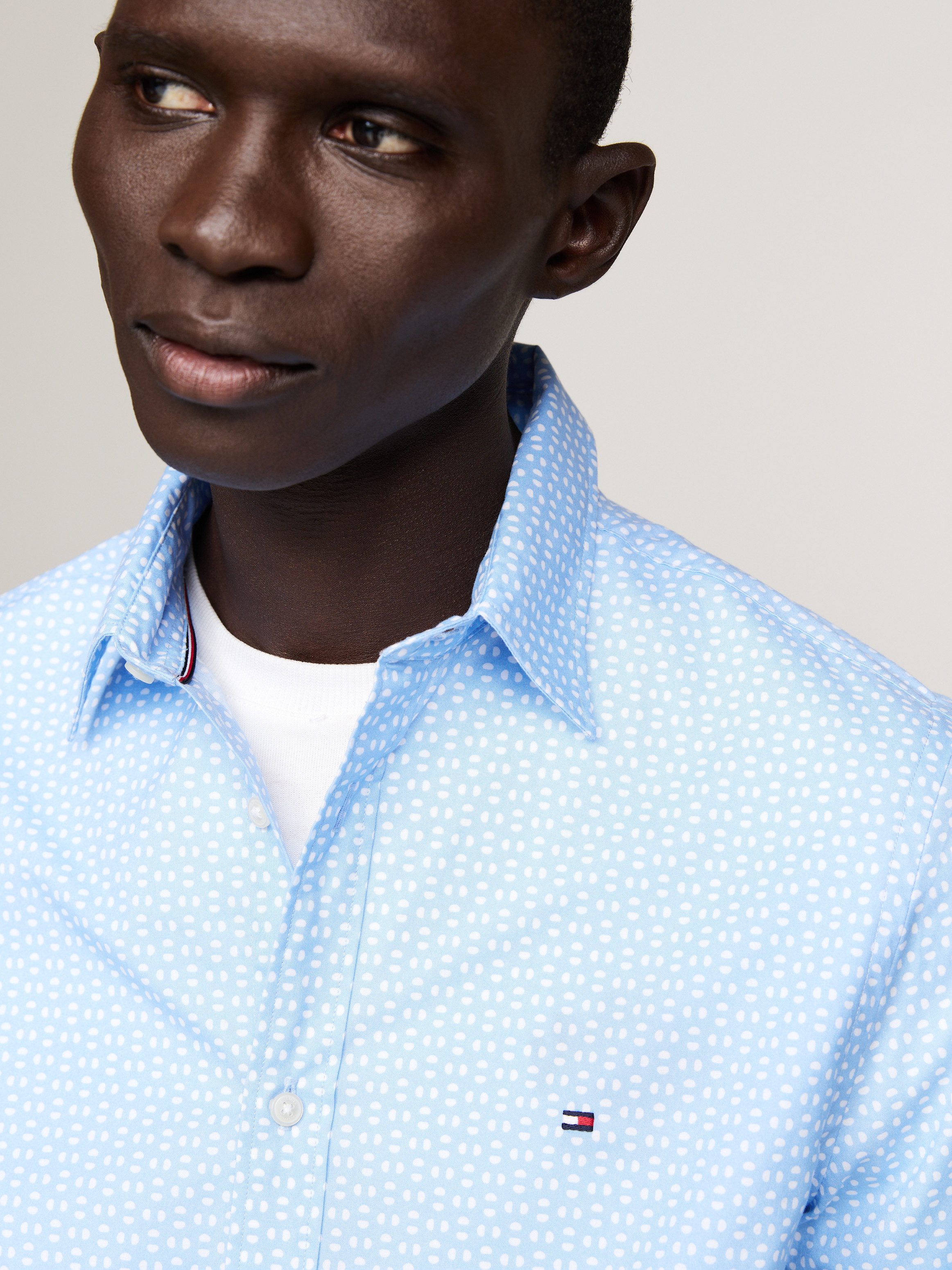 Tommy Hilfiger Langarmhemd POPLIN PRINT SF günstig online kaufen