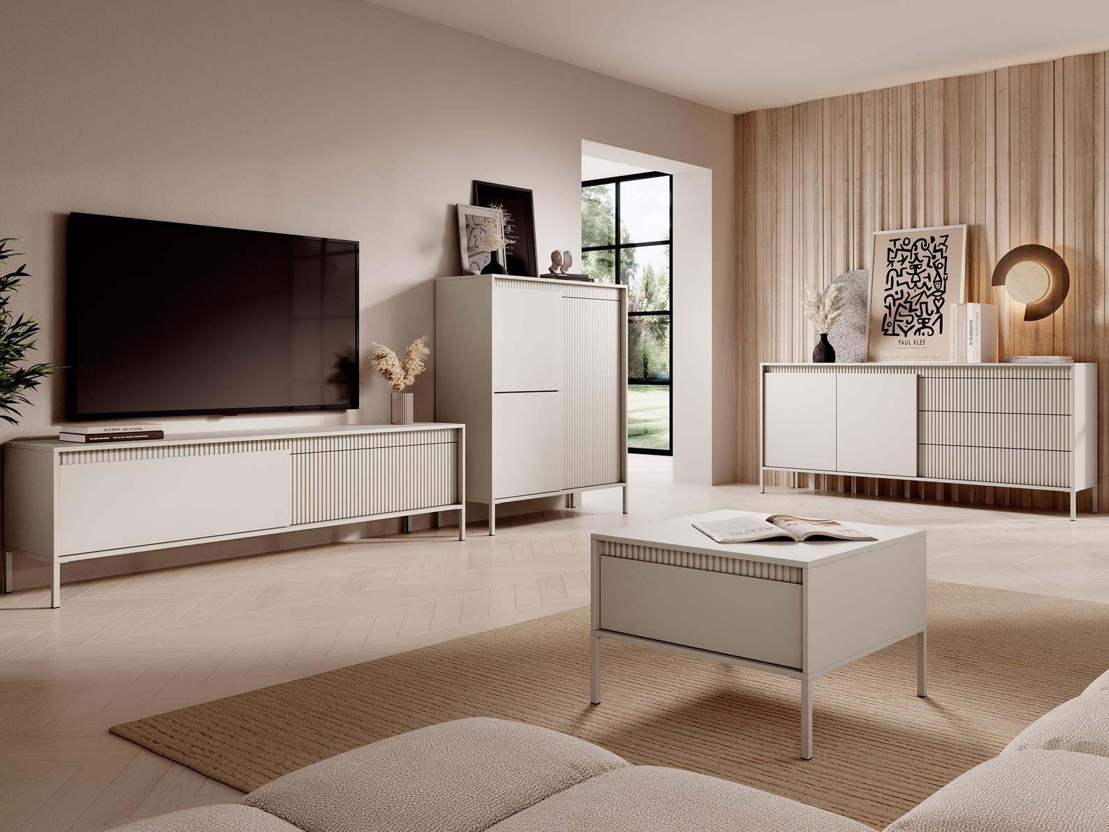 Compleo Wohnzimmer-Set JULO (2xKommode, TV- Schrank, günstig online kaufen