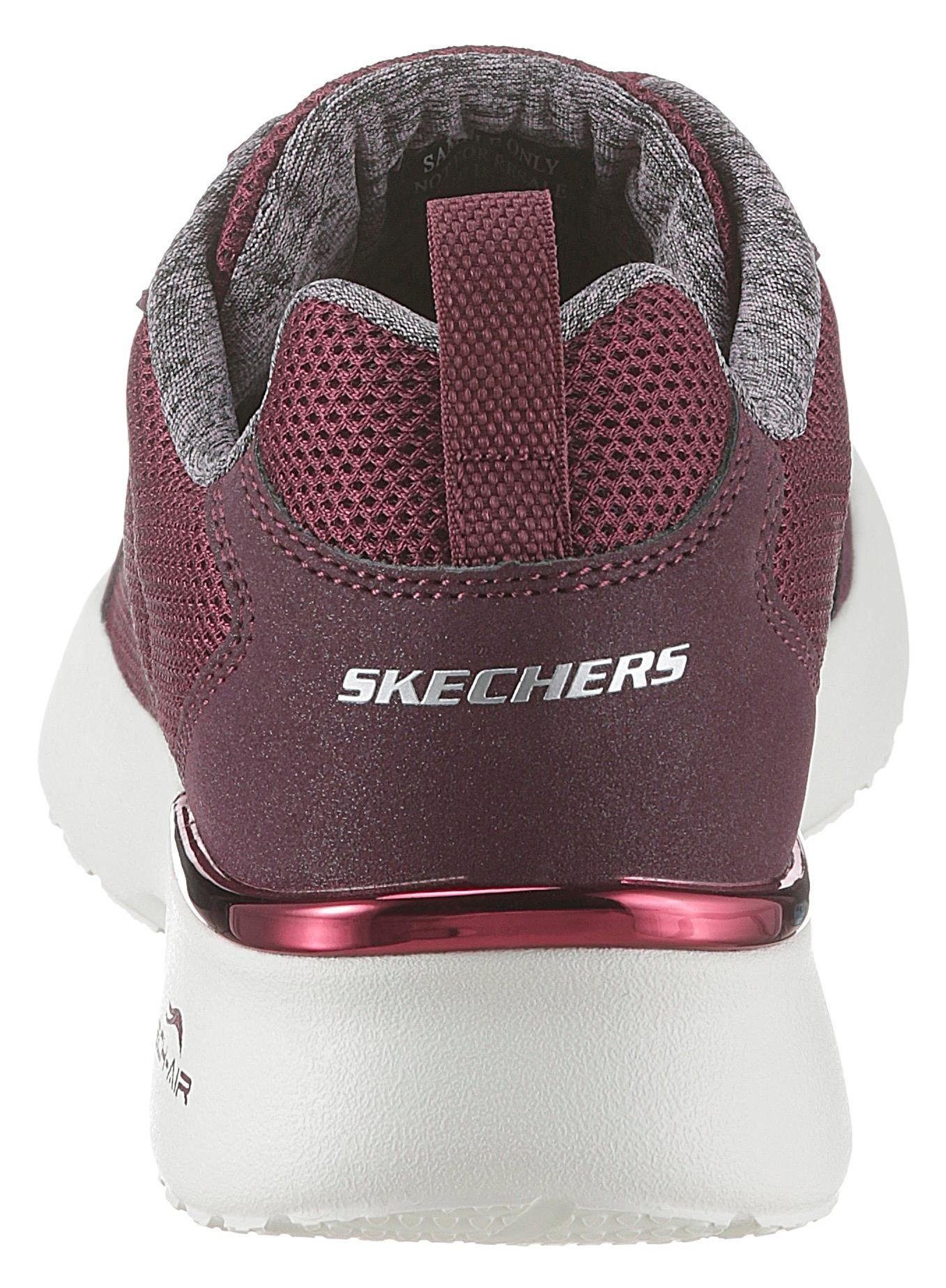Skech-Air dunkelrot an - mit der Metallic-Element Fast Brake Skechers Sneaker Dynamight Ferse