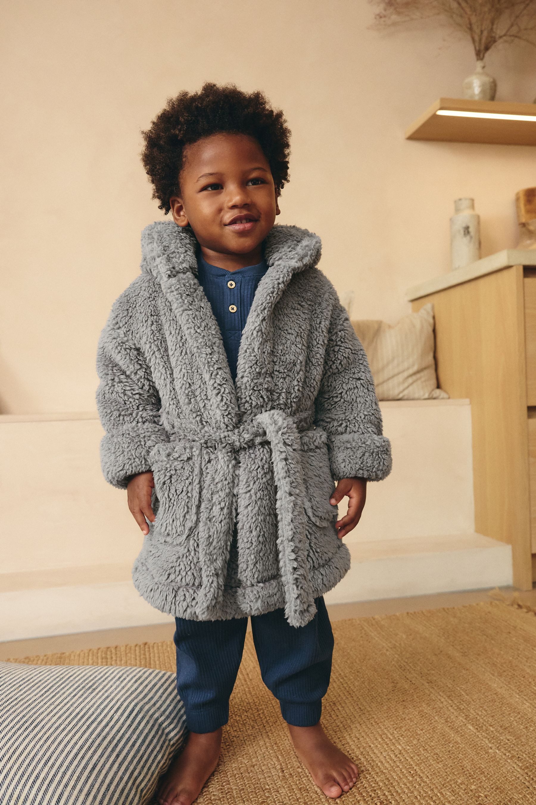 Next Kinderbademantel Fleece-Bademantel, Polyester (recycelt), Polyester