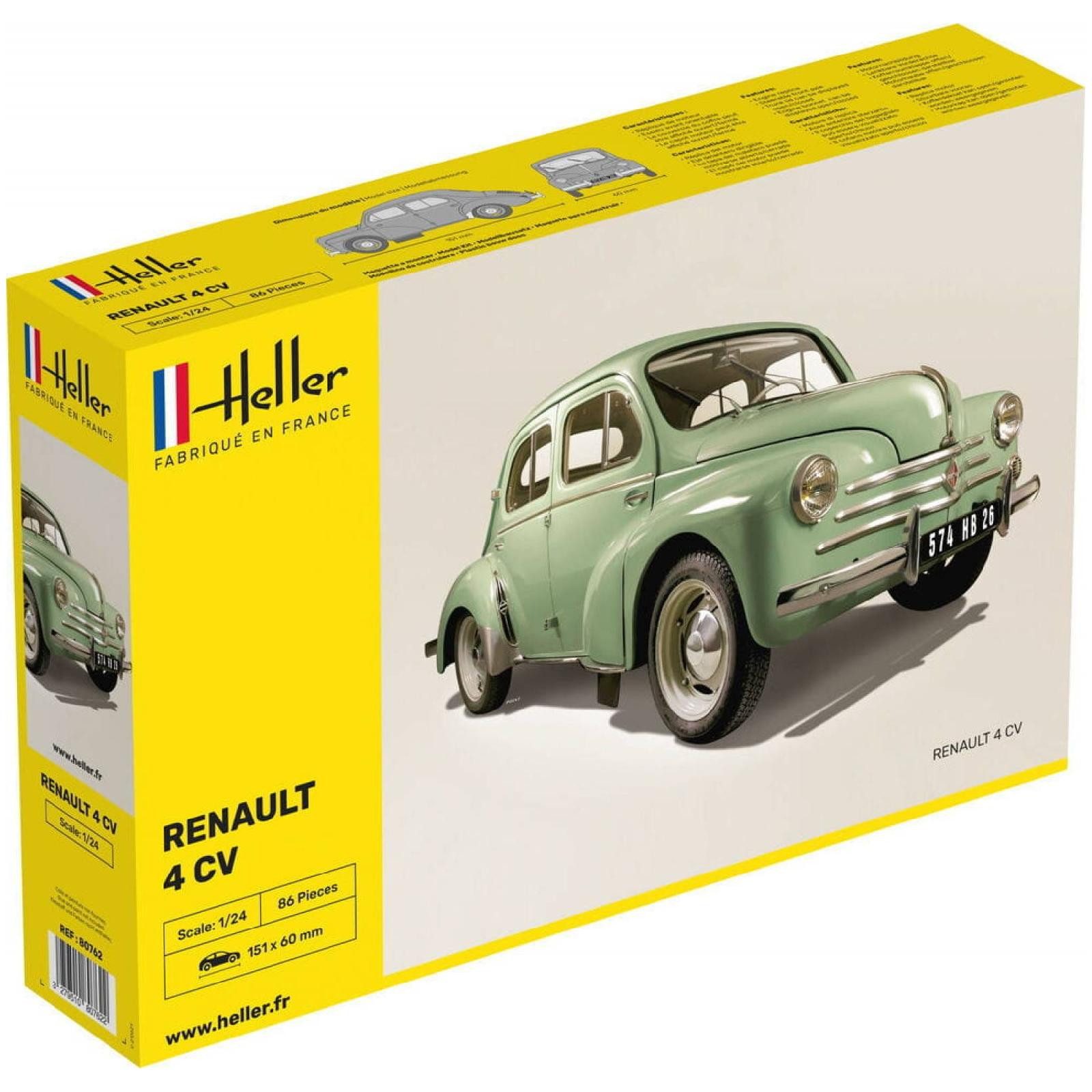 Heller Modellbausatz Renault 4 CV, Maßstab 1:24