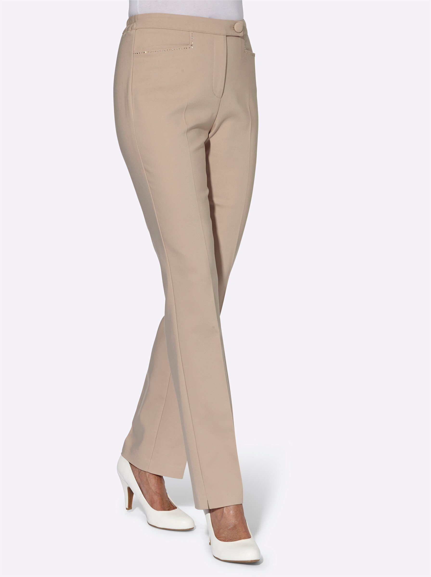 WITT WEIDEN Jerseyhose Innenbeinlänge ca. 72 cm beige