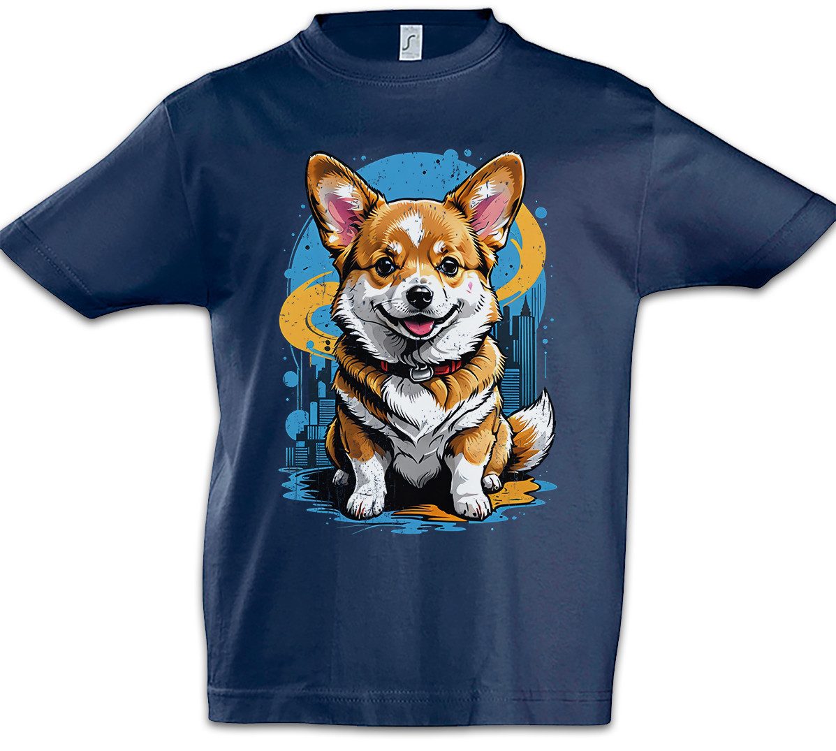 Print-Shirt Sweet Corgi Art Kinder T-Shirt Welsh Pembroke Waliser Cardigan Hund