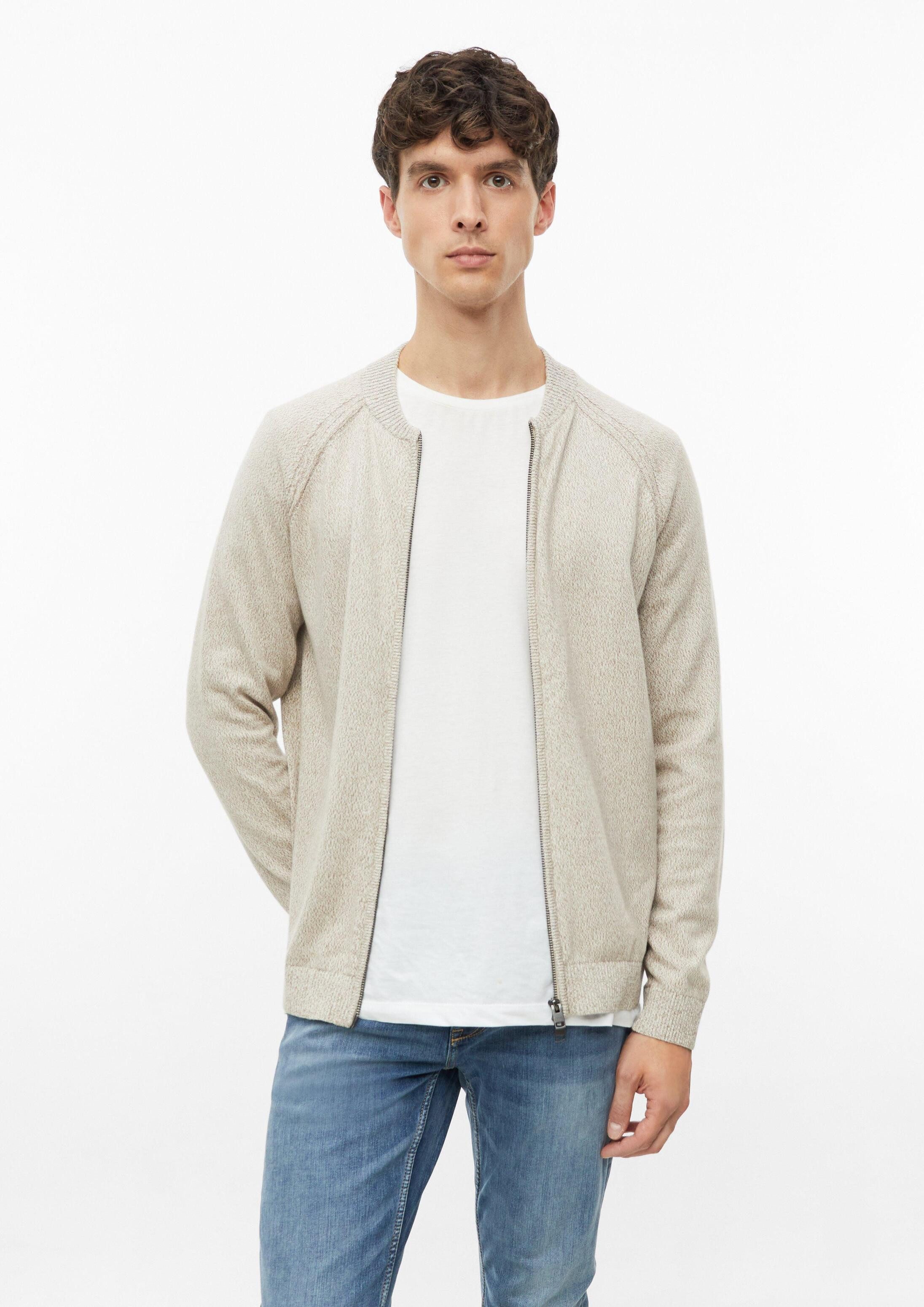 s.Oliver Cardigan Strickjacke Gestrickte Blousonjacke mit Zwei-Wege-Reißverschluss