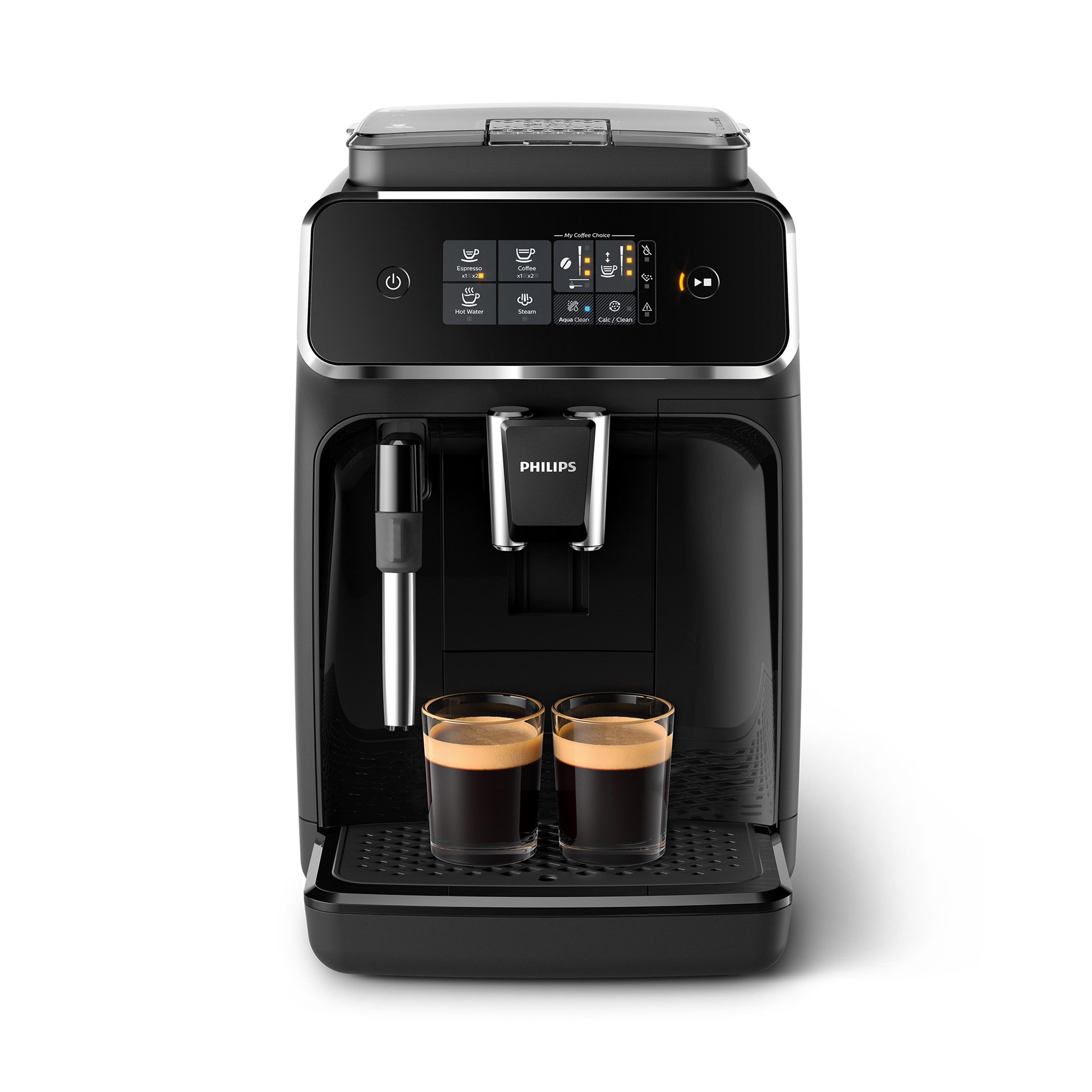 Philips Kaffeevollautomat 2200 Series EP2225/10 Pannarello, für 2 Kaffeespezialitäten und anpassbarer Aromastärke, mattschwarz