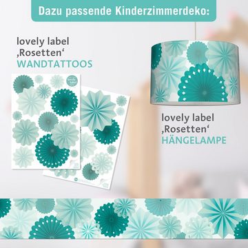 lovely label Bordüre Rosetten mint - Wanddeko Kinderzimmer, selbstklebend