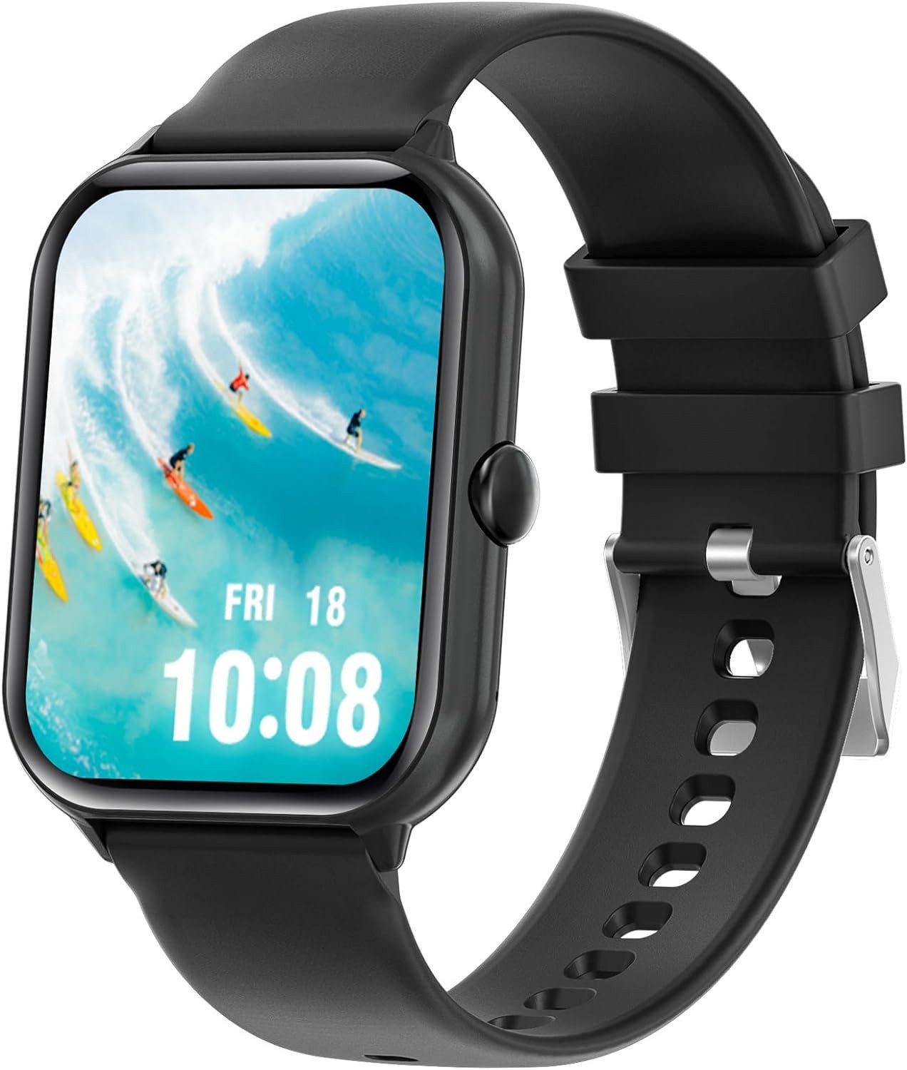 findtime Herzfrequenzerkennung Smartwatch (1,95 Zoll, Android, iOS), Outdoor mit Telefonfunktion Schrittzähler Uhr Mädchen Fitness Tracker