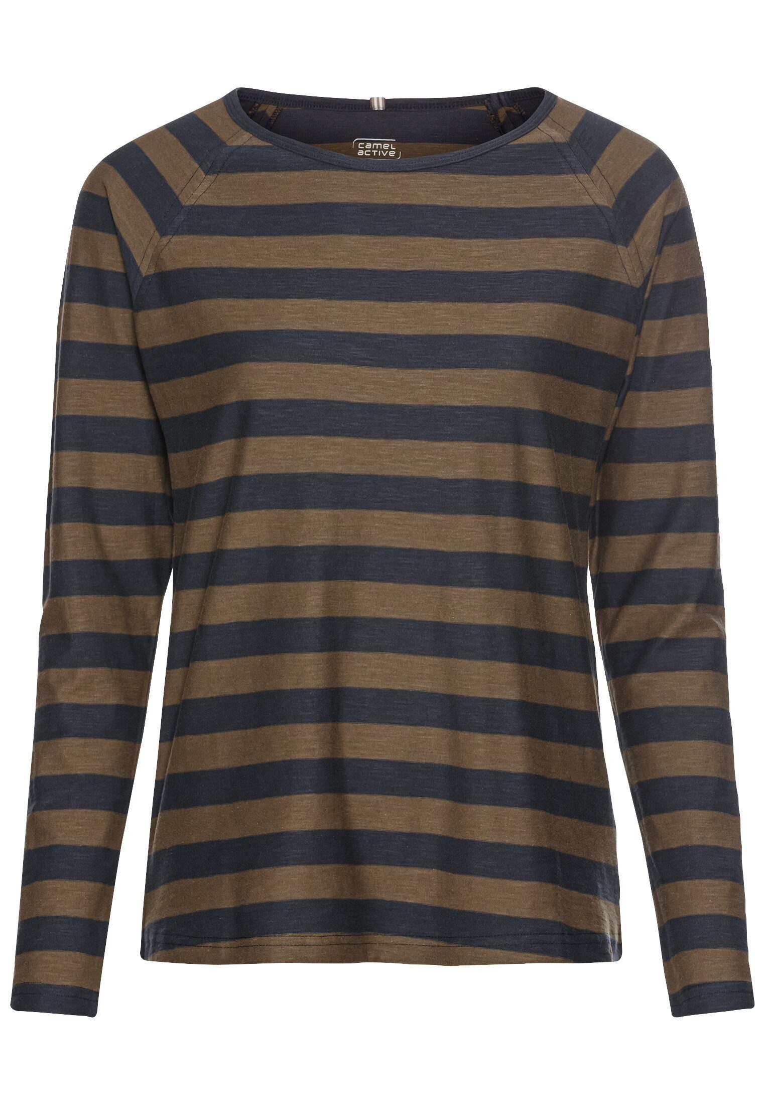 camel active Langarmshirt Streifenshirt aus reiner günstig online kaufen