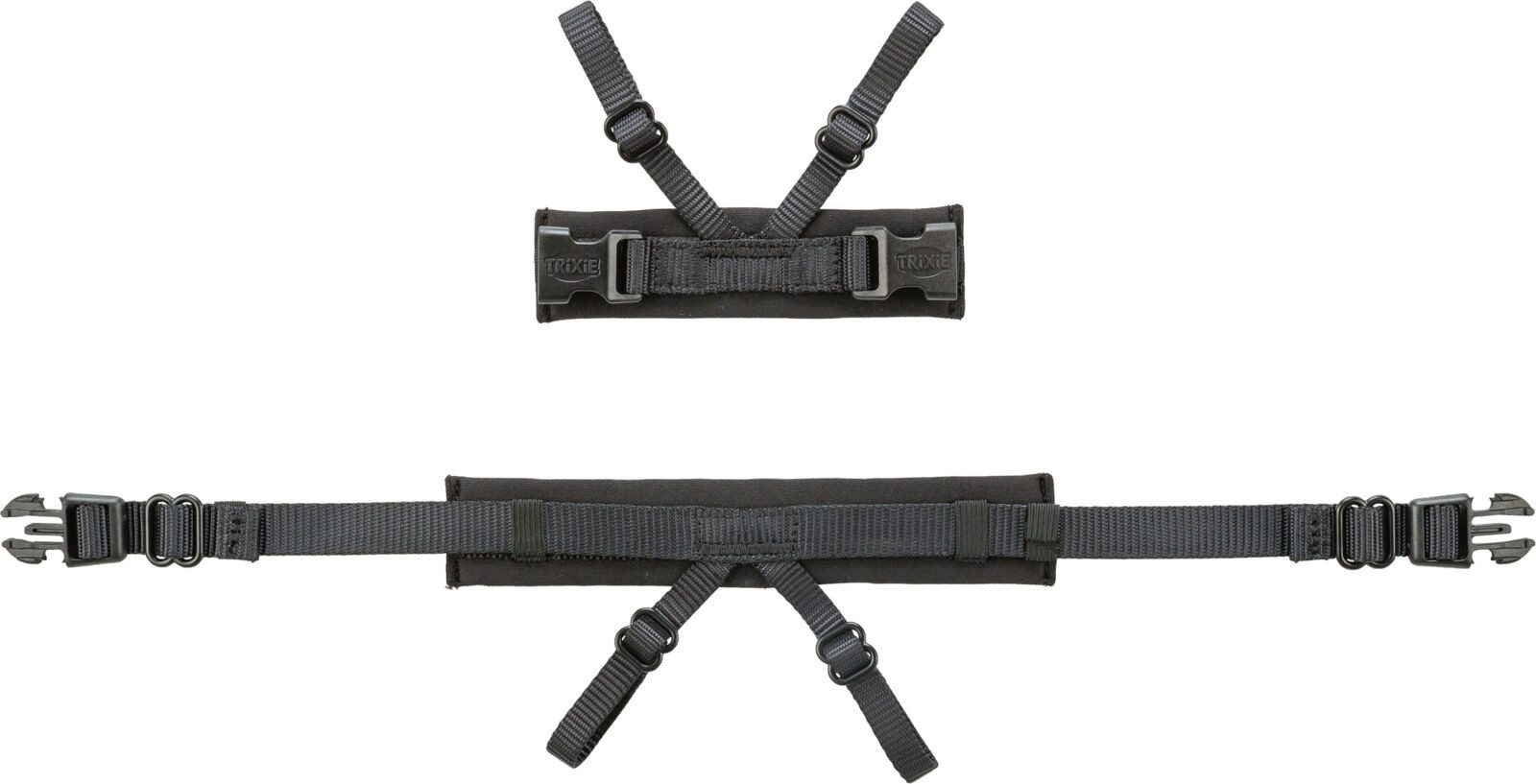 TRIXIE Hunde-Erziehungsgeschirr Panik-Adapter Stay für Geschirre - schwarz - 38–57 cm/15 mm