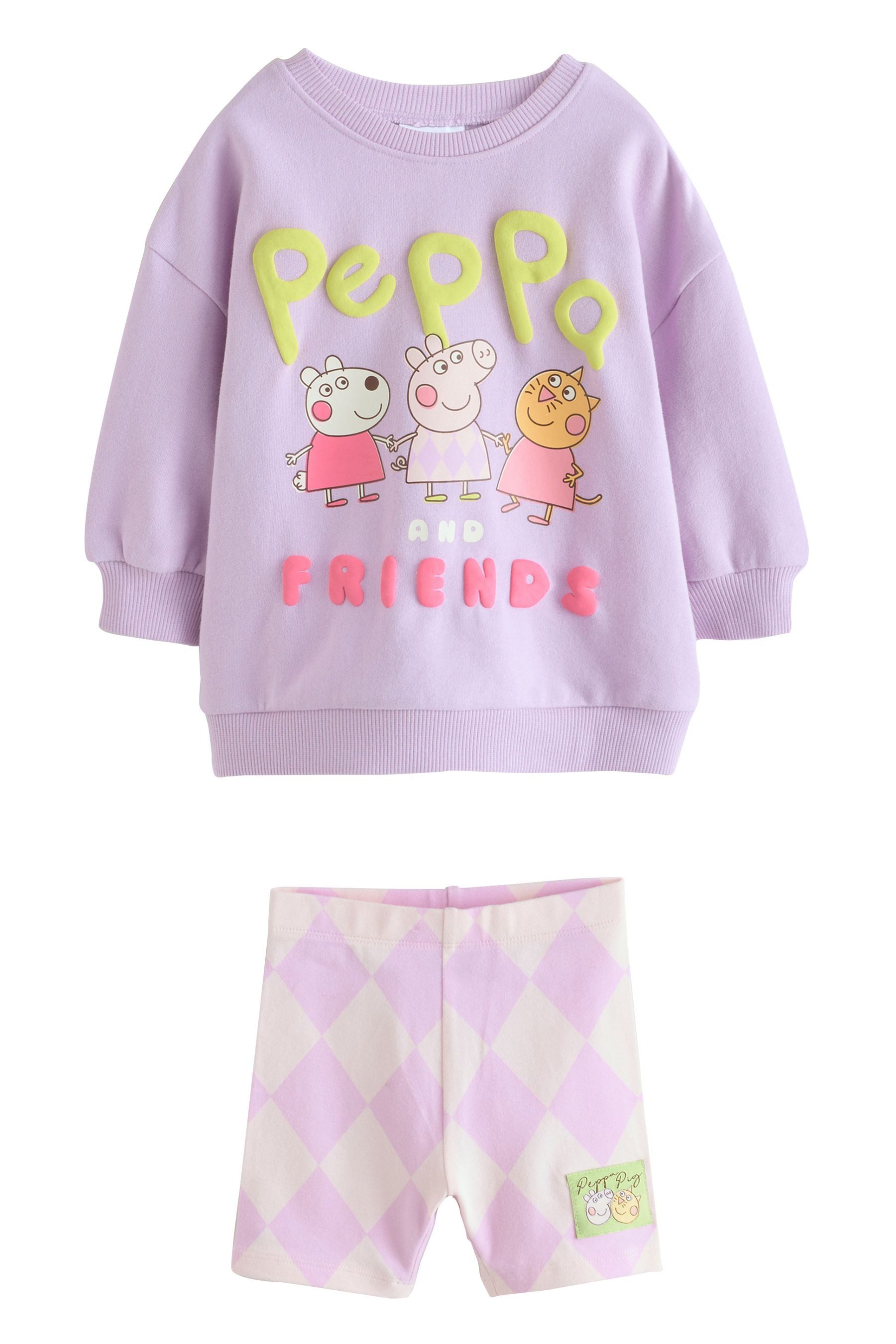 Next Pullover & Shorts Sweatshirt und Radlershorts, Peppa Pig (2-tlg)