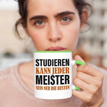 Trendation Tasse Trendation - Meisterprüfung Bestanden Geschenke Meister Prüfung Tassen Männer Metallbauer Dachdecker Maler Elektrotechnik Elektronik Schreiner