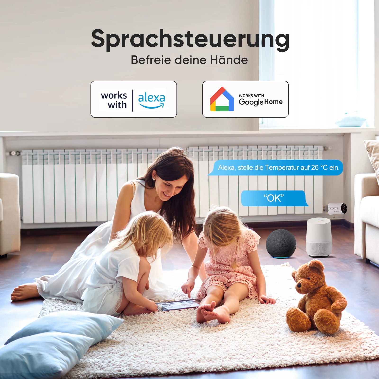 Salcar Heizkörperthermostat Smart WiFi Heizkörperthermostat Thermostat Heiz günstig online kaufen