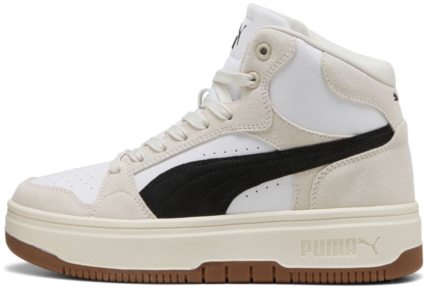 PUMA Puma Rebound Femme Mid SD White-Black-Frosted Ivory Sneaker günstig online kaufen