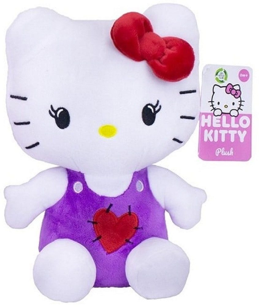 SANRIO Kuscheltier Hello Kitty Kuromi Plüschtier schwarz-lila Outfit ca. 23 cm (Set, 1-St., Geschenk-Set), Kultfigur mit Hörnern und süßem Look – ein Hingucker Geschenke