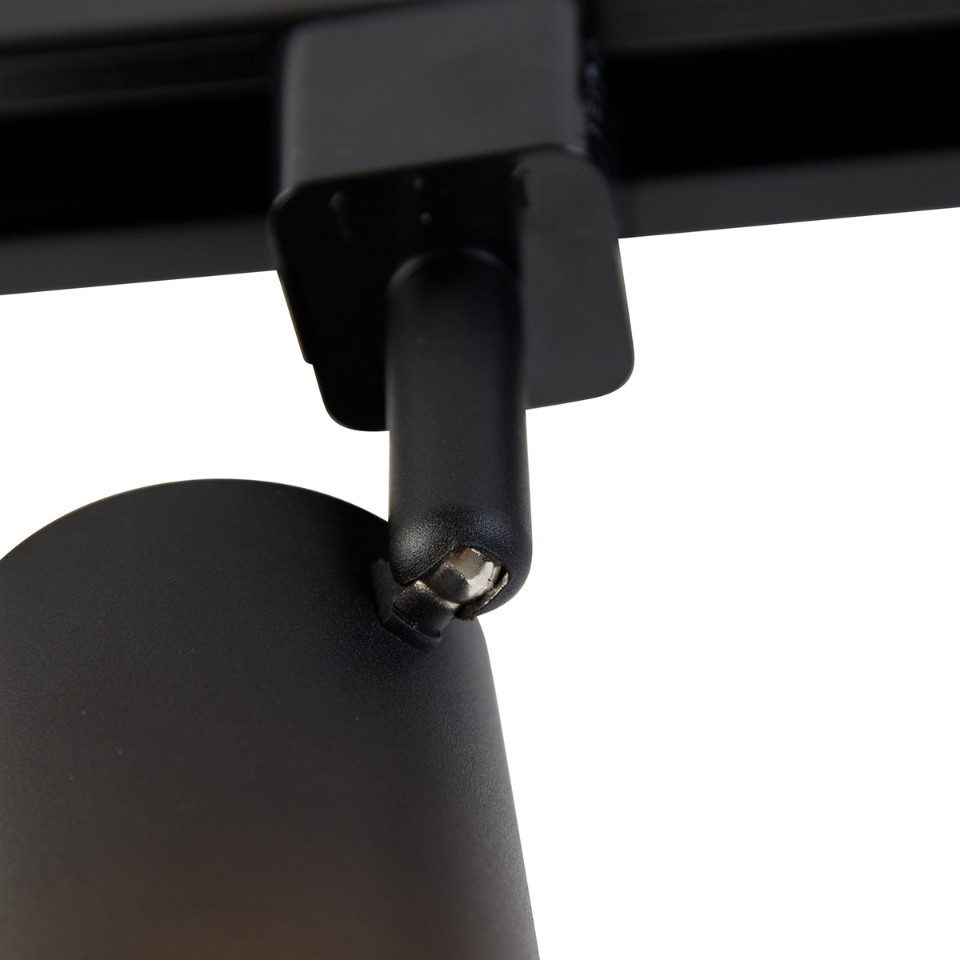 Qazqa Schienensystem-Sets Iconic jeana, ohne Leuchtmittel, Warmweiß, QAZQA Schienen­leuchte, gu10, Schwarz, Stahl, Modern