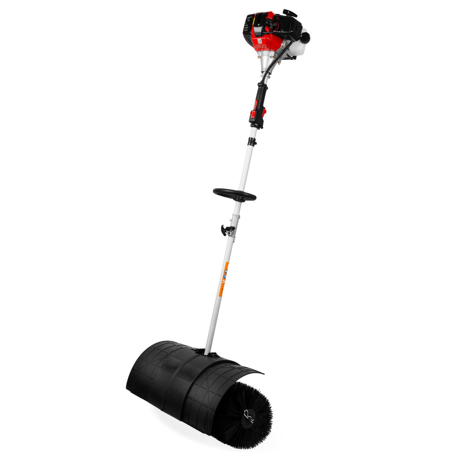 EBERTH Benzin-Kehrmaschine Kehrmaschine Motorbesen Kehrbesen Benzin 3PS, 2-Takt Motor, 52ccm, mit Tragegurt