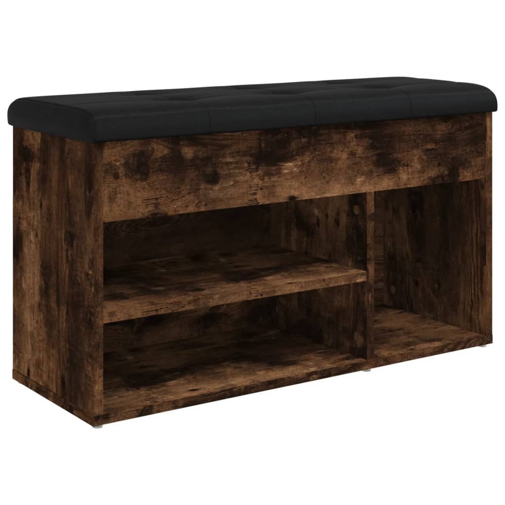 vidaXL Schuhbank NA Schuhbank Räuchereiche 82x32x45,5 cm Spanplatte