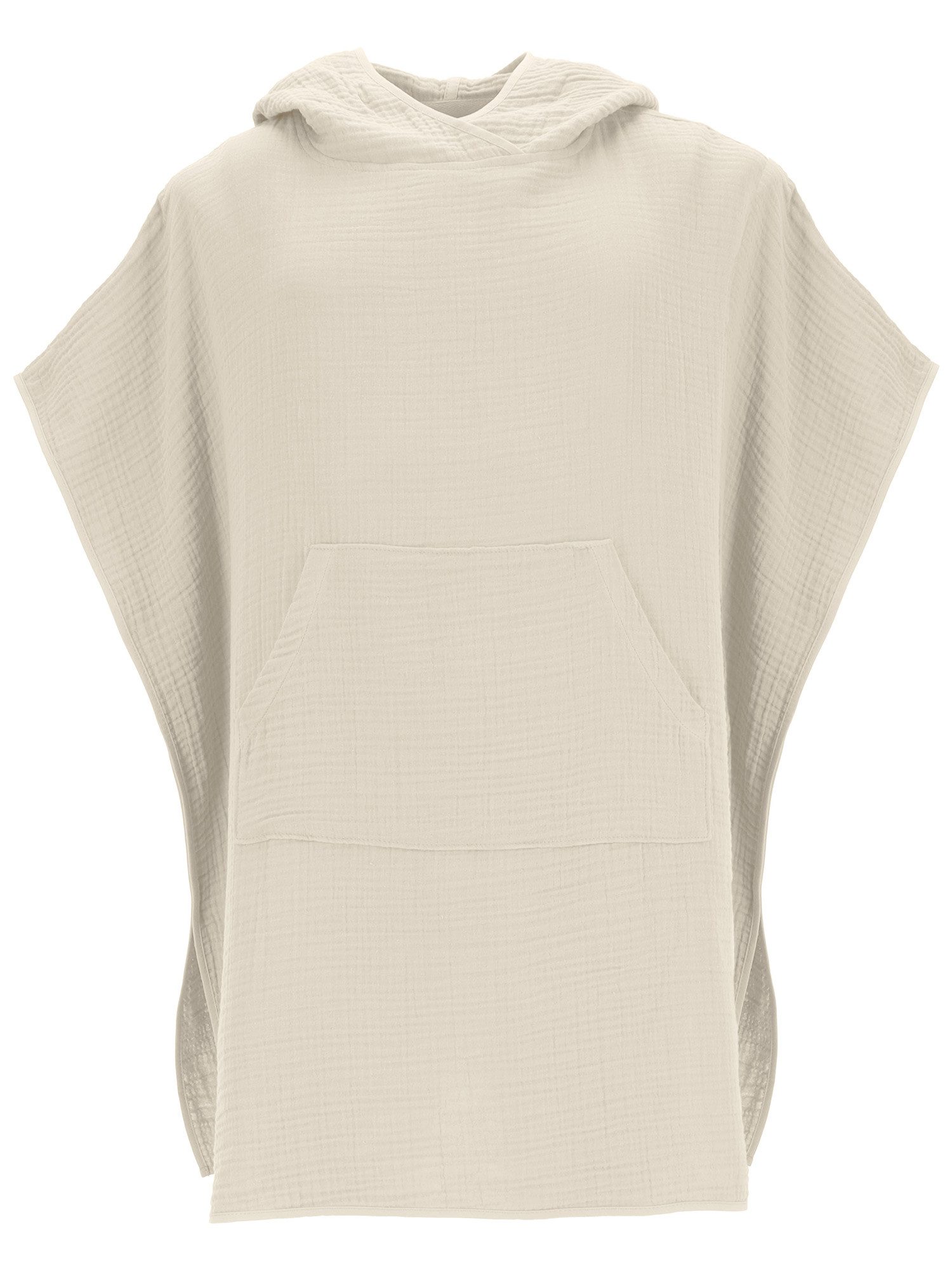 Vossen Badeponcho Musselin Unisex Cape Wellness Poncho Tilda, 100% Baumwolle