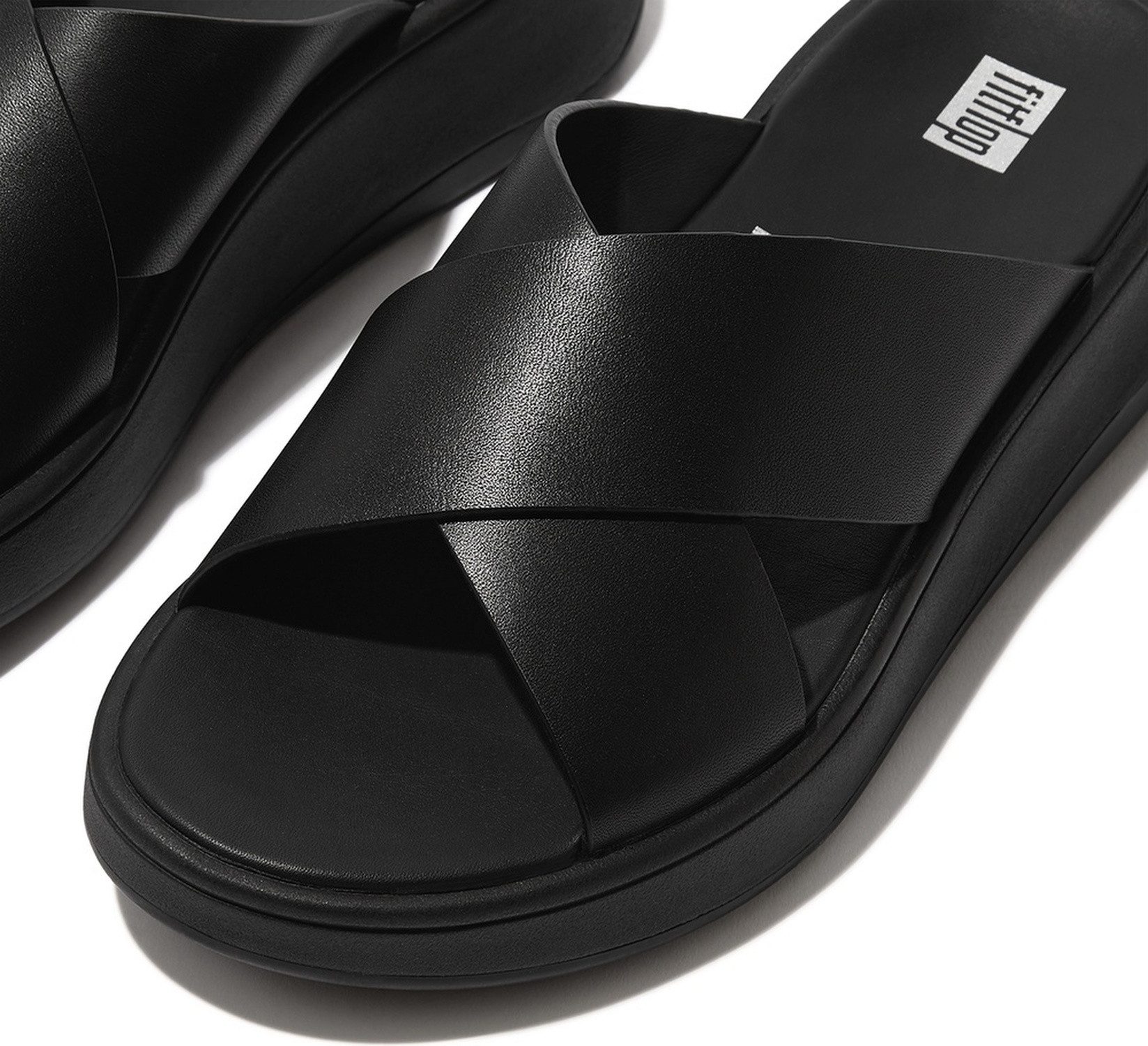 Fitflop F-Mode Leather Flatform Cross Slides Sandale – Bild 5 von 5