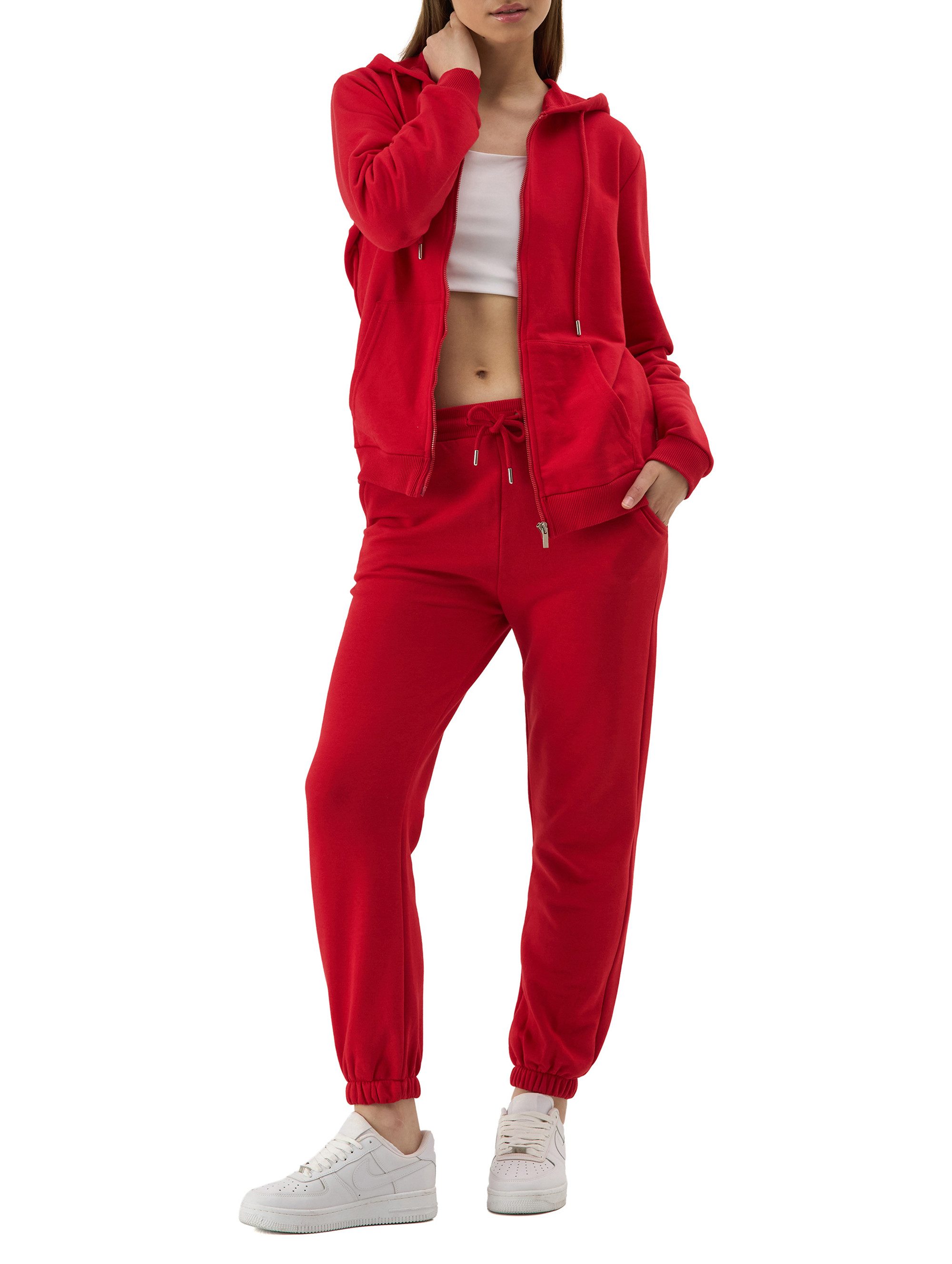 RedBridge Kapuzensweatjacke Basic mit Zipper und Kordelzug
