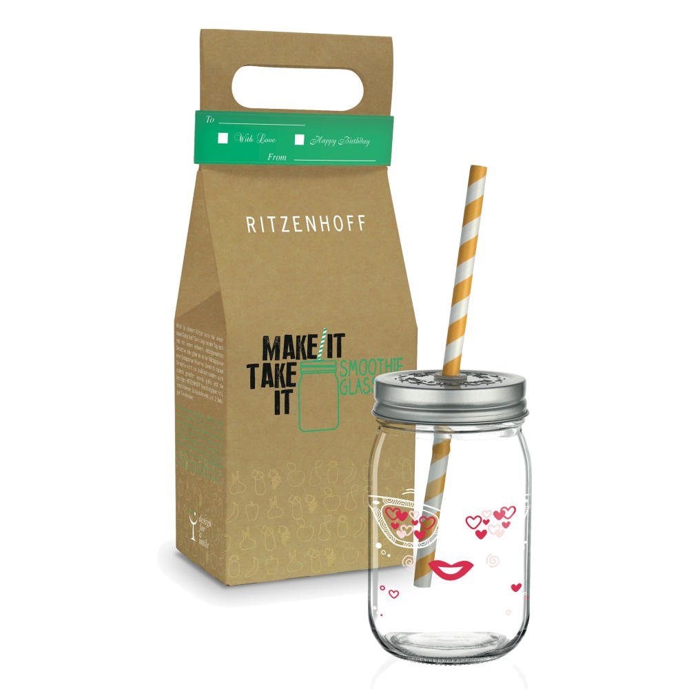 Ritzenhoff Glas Make It Take It Nils Kunath, 450 ml, Glas
