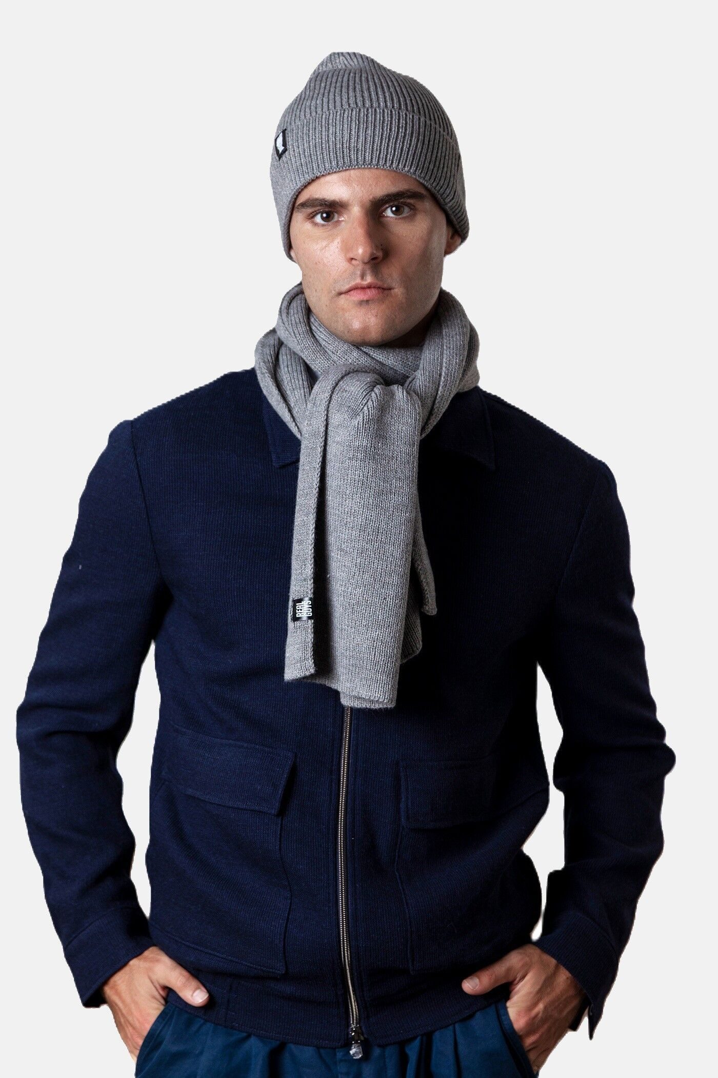 REAL GUYS by J.PLOENES Strickmütze (2-St) modisches Set aus Schal und Mütze günstig online kaufen