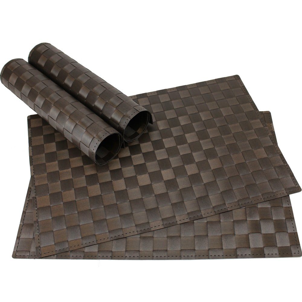 matches21 HOME & HOBBY Platzset Tischset MODERN braun 4er Tischunterlage al günstig online kaufen