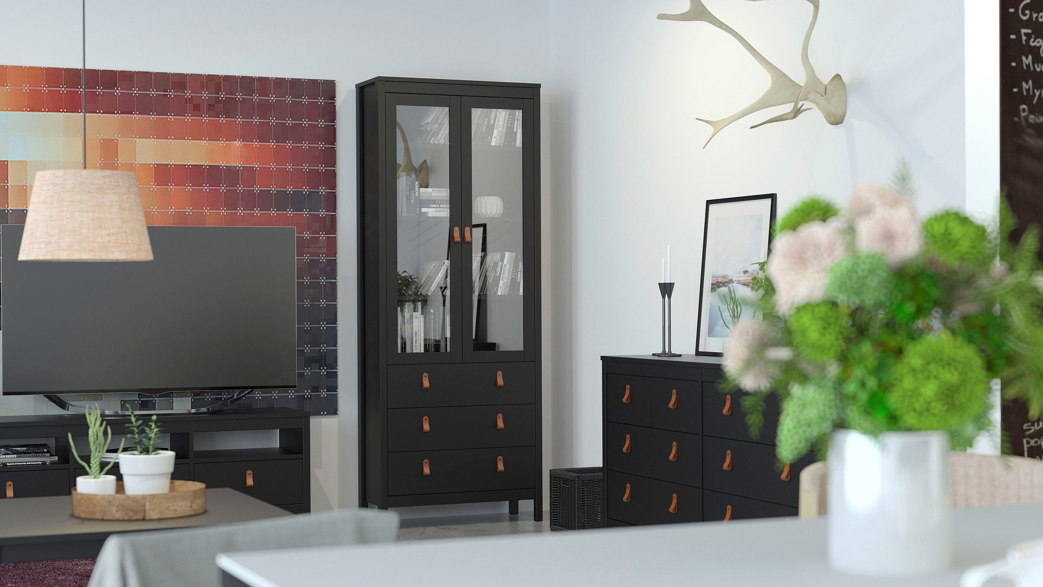 Home affaire Vitrine Madrid, Glasvitrine Vitrinenschrank Ausstellung Sammel günstig online kaufen