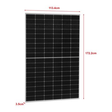 pro.tec Solaranlage, 800 W, (2-St), »Brusson« Balkonkraftwerk mit 2x415W Solarmodulen + Inverter