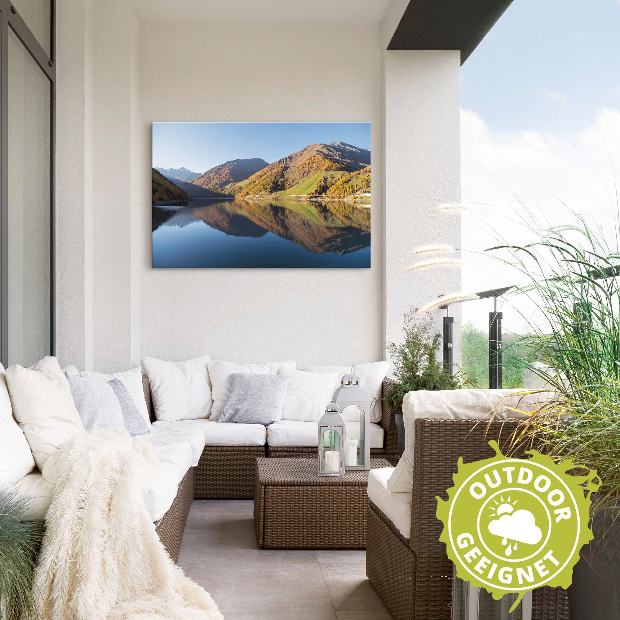 Berge Alpenbilder versch. Südtirol, St), Leinwandbild, Größen oder in Poster Artland als & (1 Wandaufkleber Alubild, in Wandbild Herbsttraum