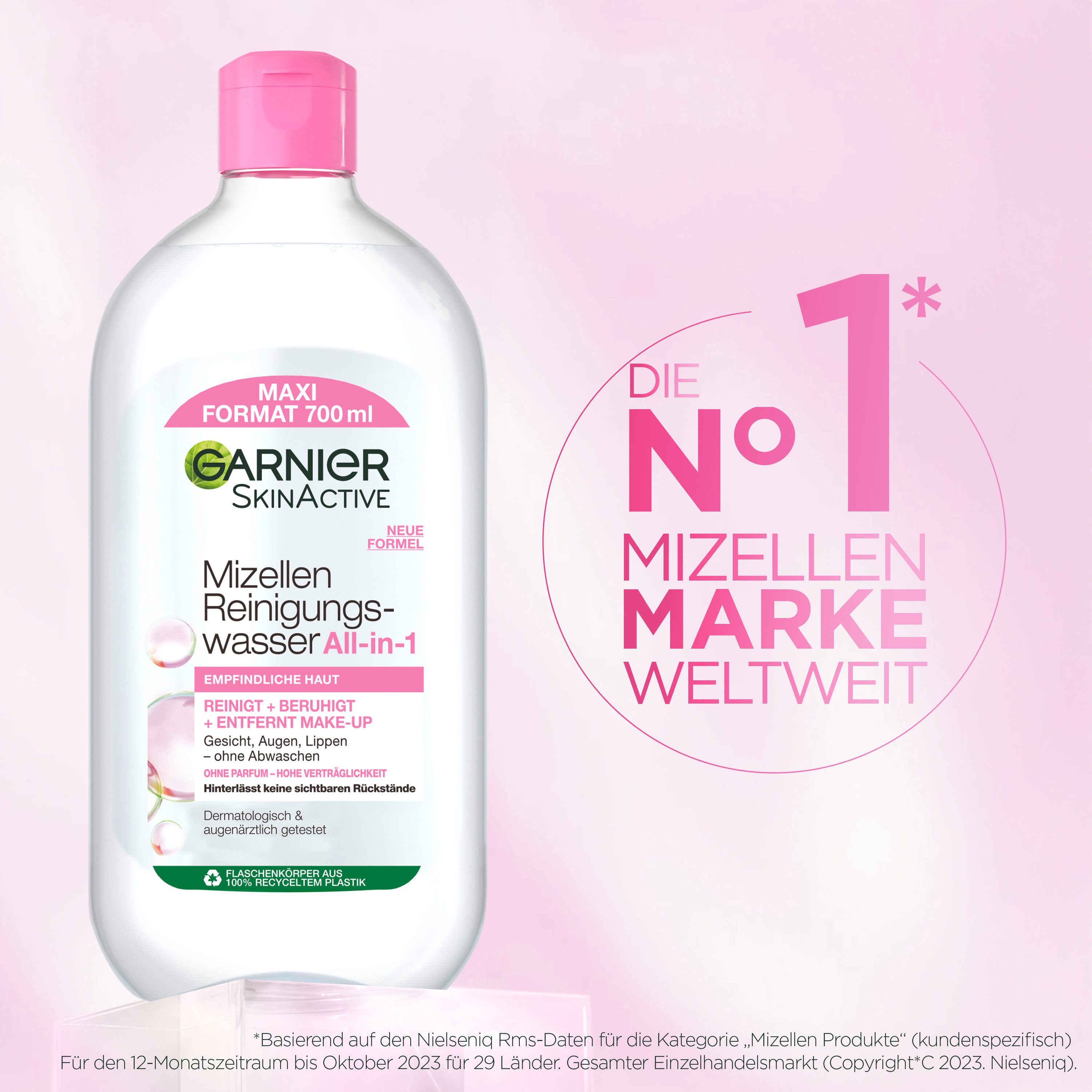 GARNIER Gesichtswasser GARNIER SKIN ACTIVE MIZELLEN REINIGUNGSWASSER ALL-IN-1, Gesichtswasser