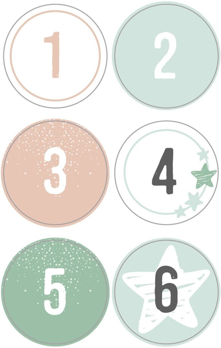 Folia ewige Kalender Adventskalender 24 Adventstütchen 'Nature'