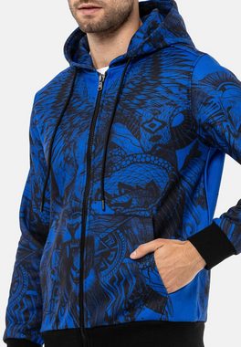 Cipo & Baxx Sweatjacke mit praktischer Kapuze