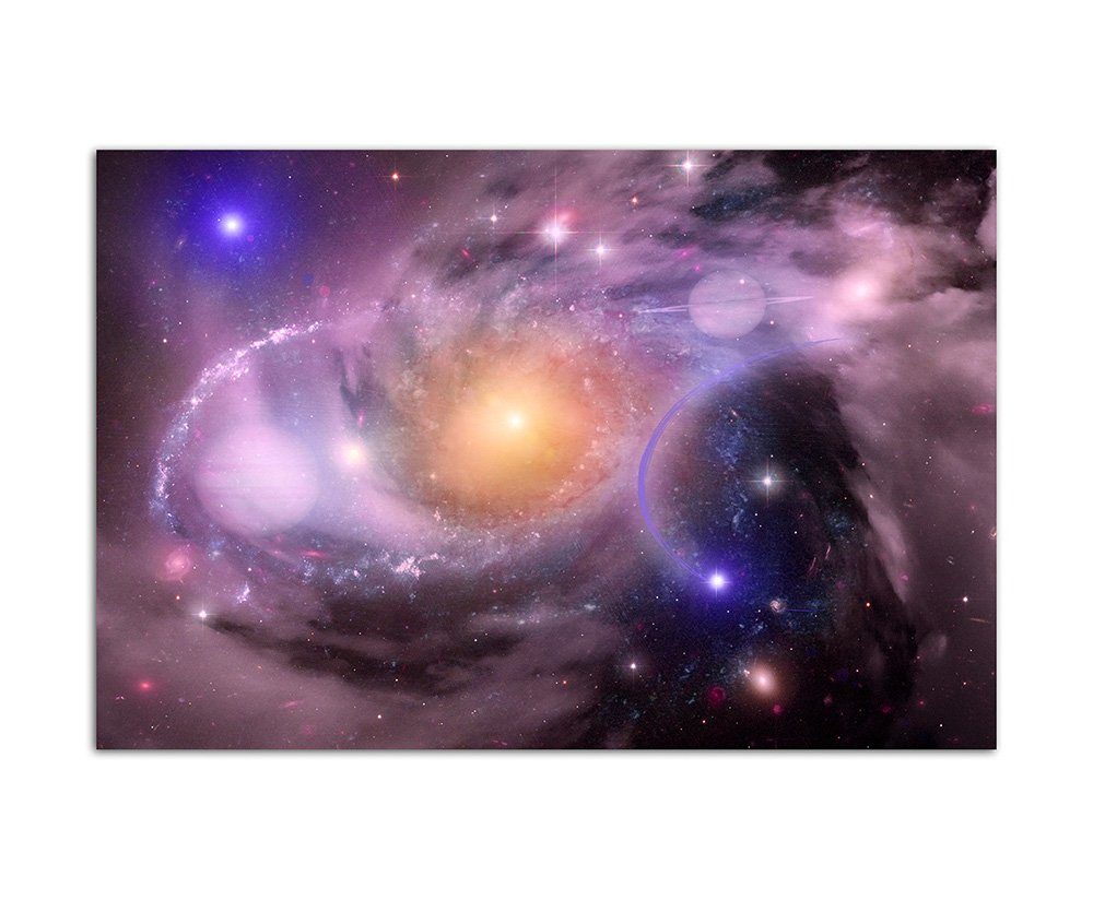 Leinwandbild 120x80cm - WANDBILD Sterne Weltall Galaxie