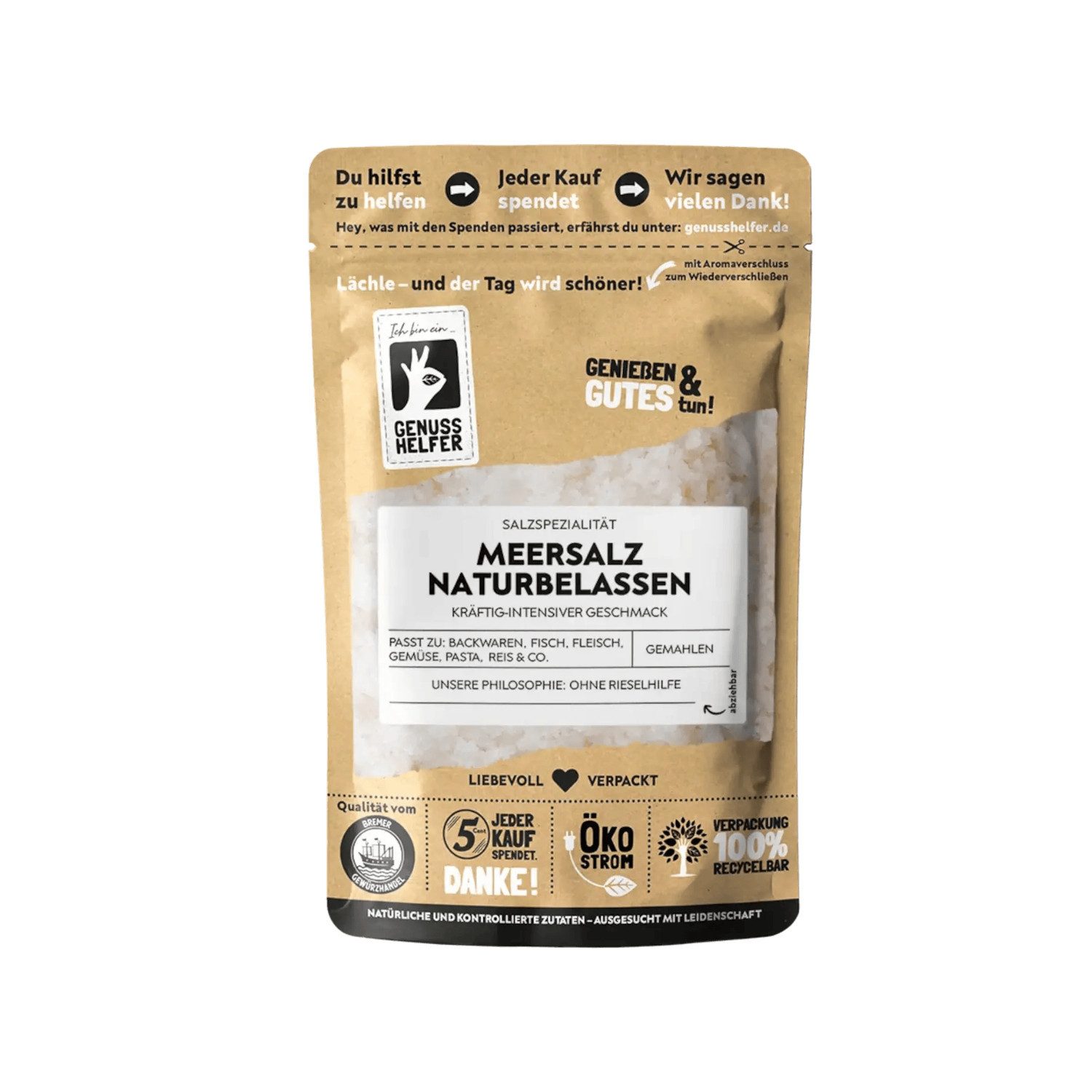 Bremer Gewürzhandel Gewürz Meersalz naturbelassen, gemahlen, 250 g