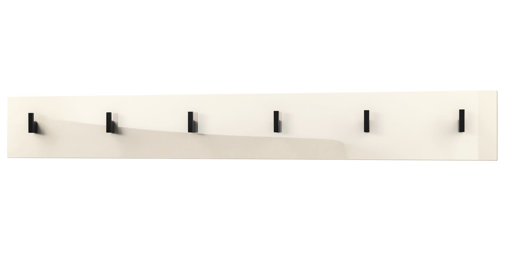 Vladon Garderobenpaneel Linea V1 (Wandgarderobe, mit 6 Kleiderhaken), Creme günstig online kaufen
