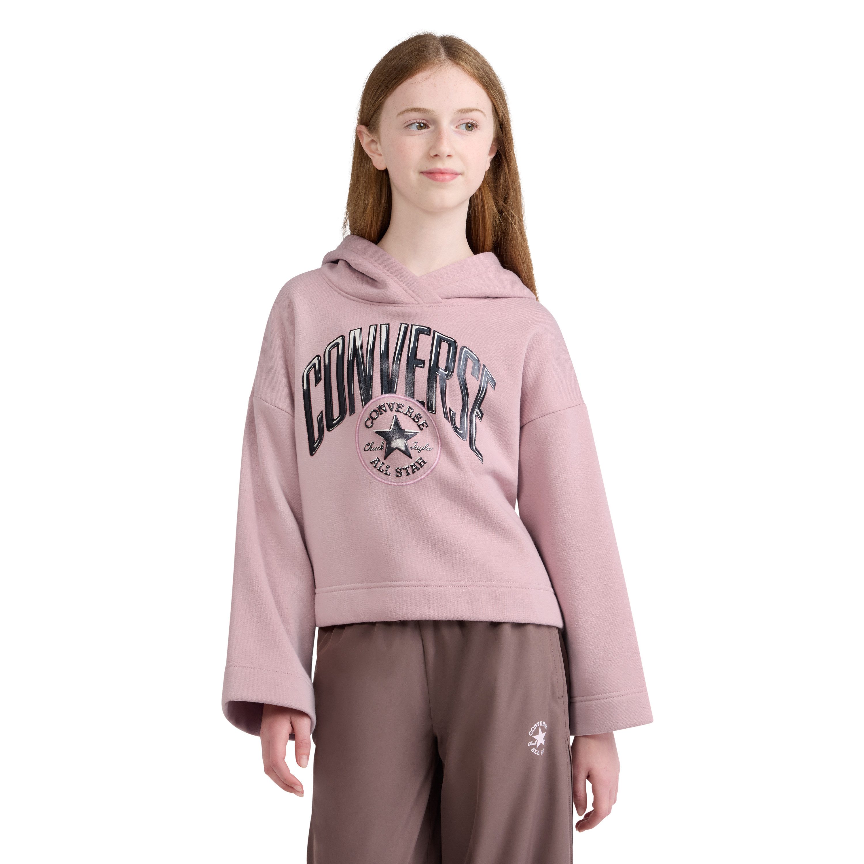 Converse Kapuzensweatshirt CNVG WIDE SLEEVE HOODIE mit warmem Fleece-Material