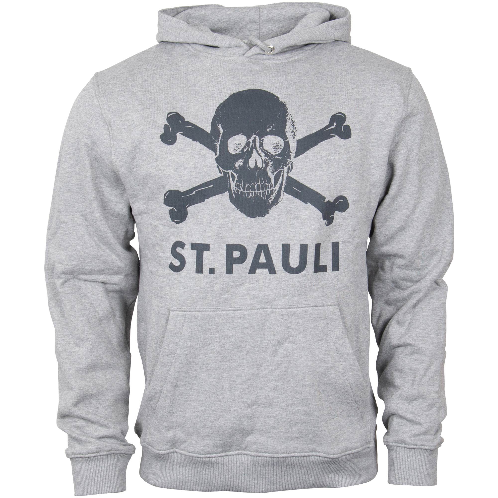 (Grau) Totenkopf Hoodie St. Kapuzenpullover Pauli Groß FC