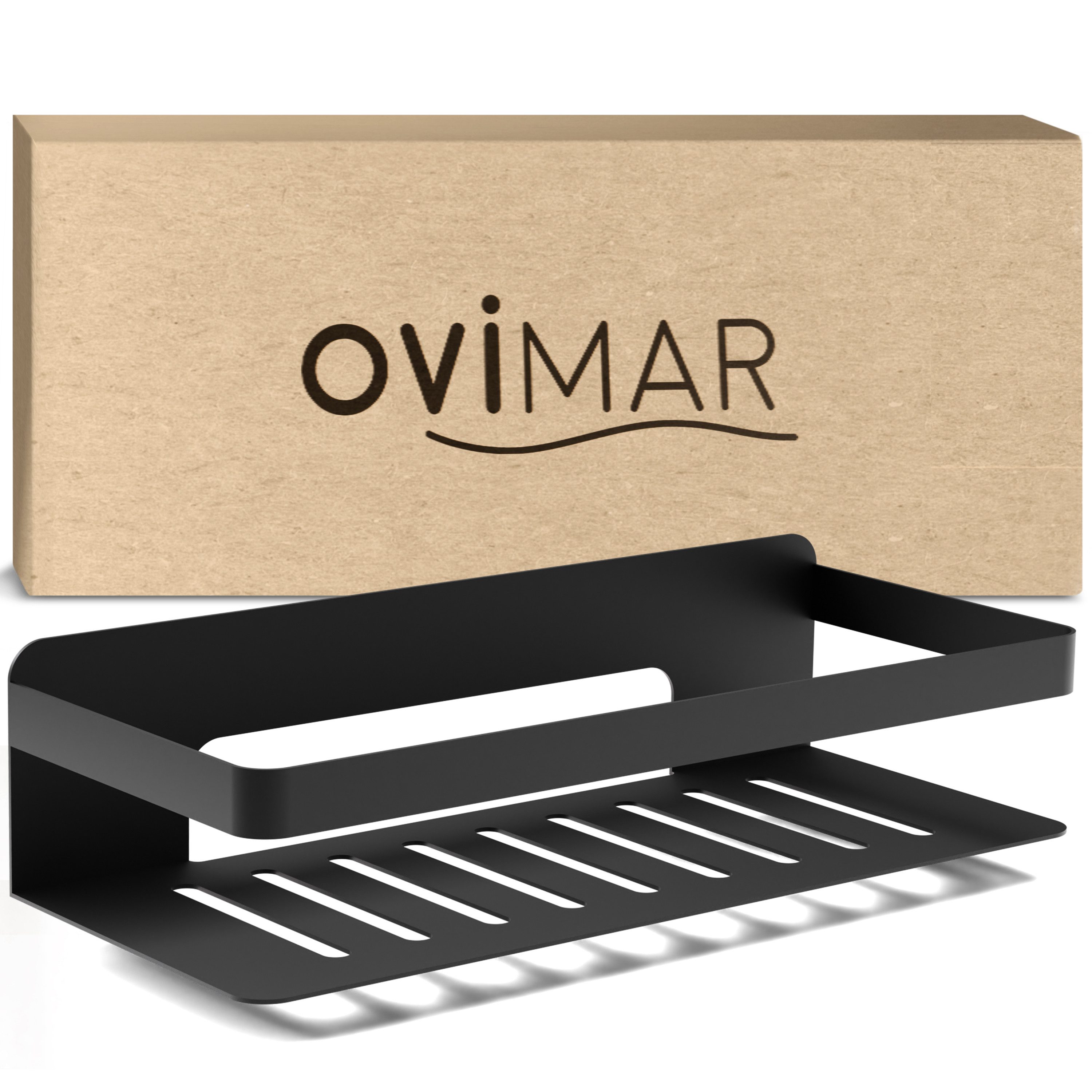ovimar Duschkorb Hinnoya (1 St), aus Edelstahl in Schwarz zur Zum Kleben günstig online kaufen