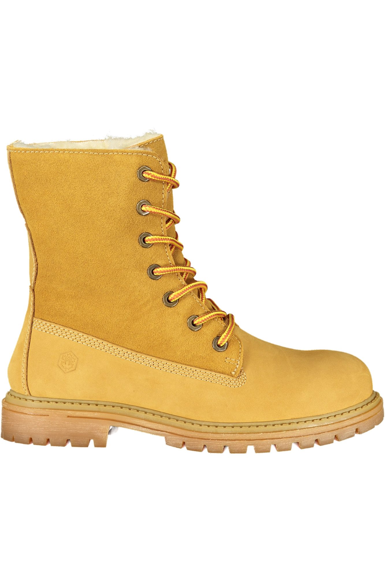 LUMBERJACK Stiefelette Stilvolle Damenstiefel: Gelbe Stiefeletten mit Fell
