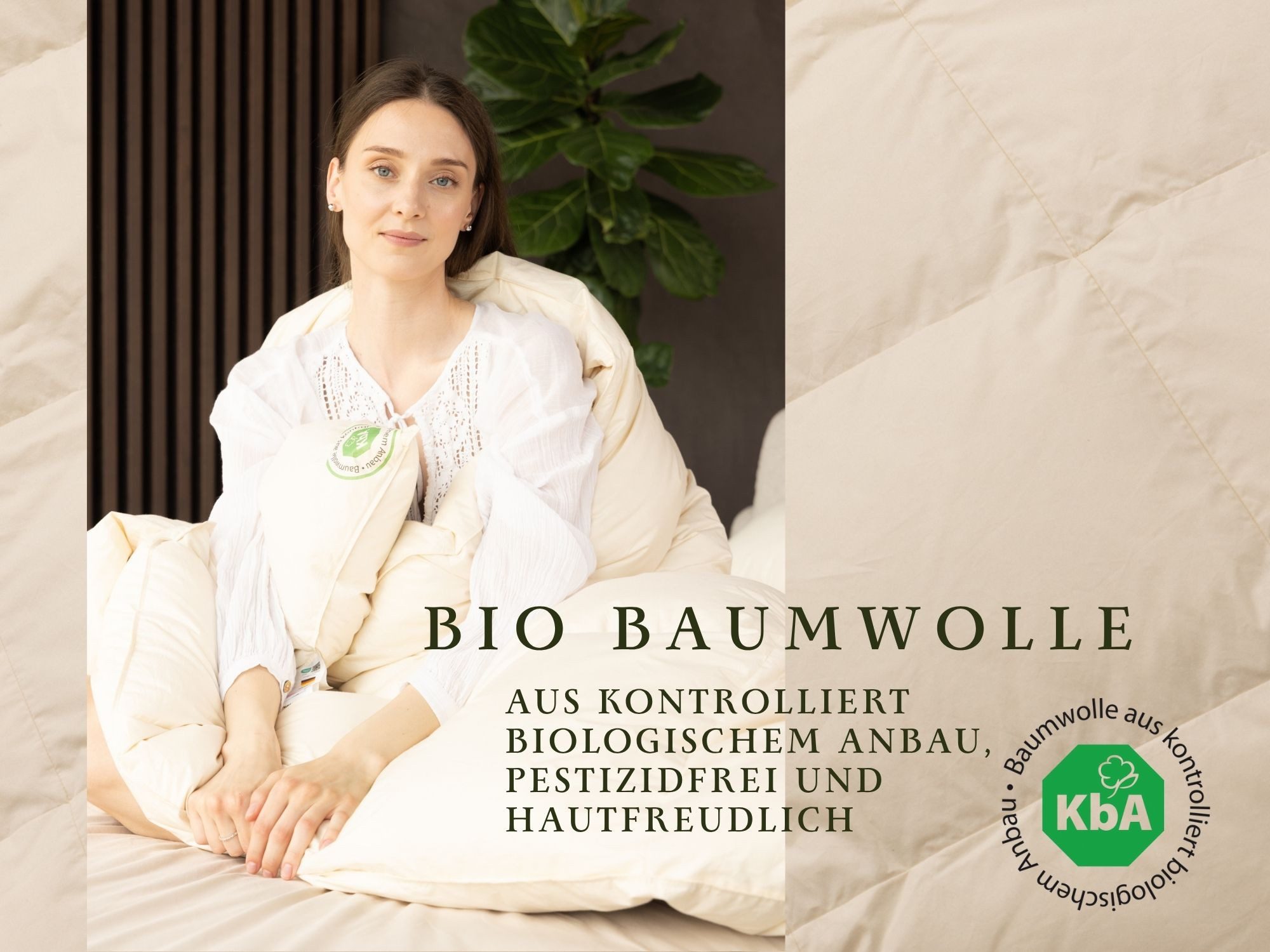 Vitaschlaf Daunenbettdecke Vitaschlaf® Bio-Luxe-KBA Bettdecken für Sommer und Winter, Ganzjahr, Füllung: 90% Daunen, 10% Federn, Bezug: 100% BIO-Baumwolle, Bettdecke 135x200 cm, 155x220 cm und weitere Größen, Made in Germany