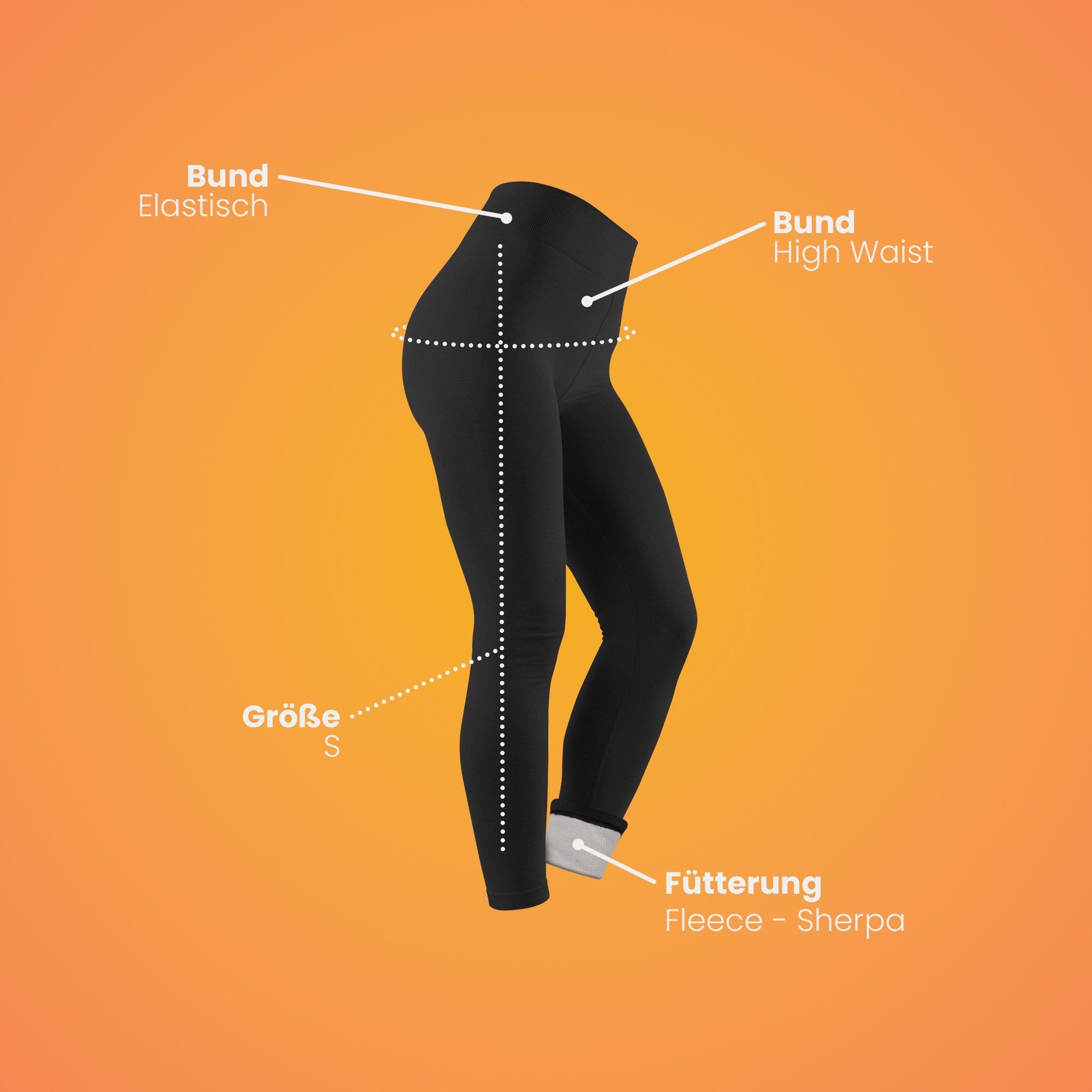 Bestlivings Thermoleggings High Waist Thermo-Hose Damen günstig online kaufen