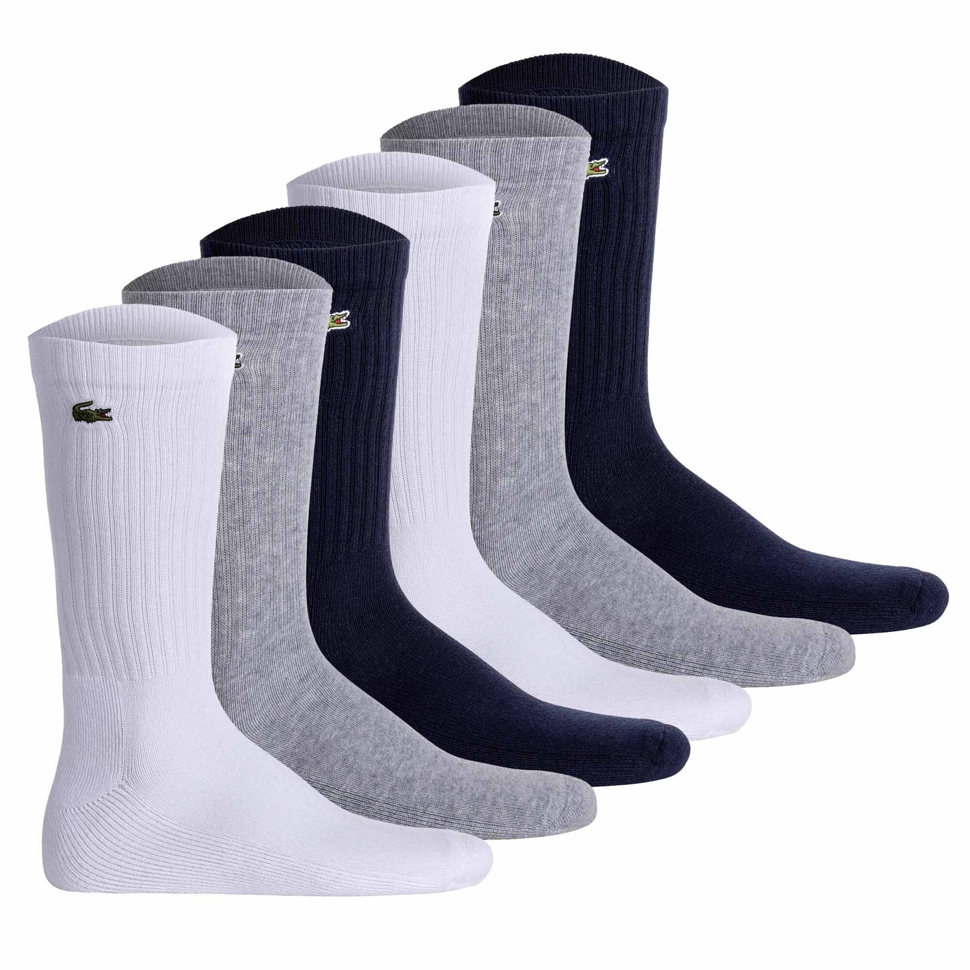 Weiß/Grau/Dunkelblau Socken, Tennissocken Pack Kurzsocken Unisex - 6er Lacoste